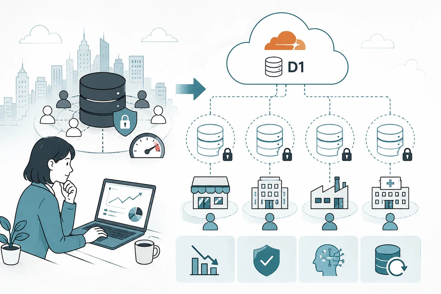 Cloudflare D1 によるシングルテナント SaaS のアーキテクチャ